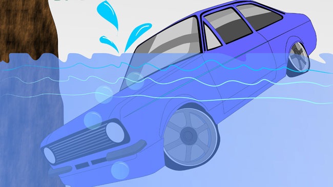 Làm sao để sống sót khi xe hơi bị chìm xuống nước? 